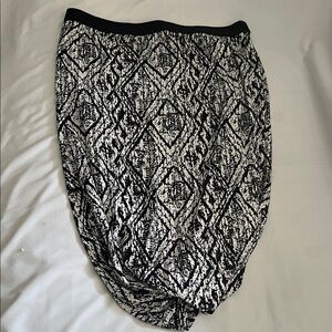 Buffalo David Bitton Monochrome Abstract Print Skirt